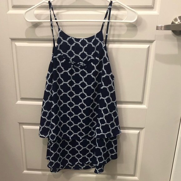 Emmelee Navy Blue and White Tank- Size Medium - Picture 2 of 7